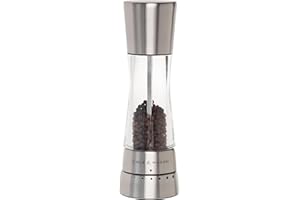 Cole & Mason Derwent Pepper Mill - Refillable Pepper Grinder with Gourmet Precision Mechanisms - Kitchen Accessories for Cooking - Black Peppercorn Grinder for Seasoning - Pepper Mill, Stainless Steel
