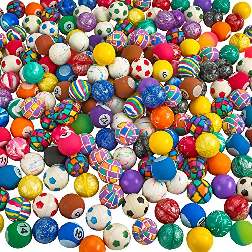 Bulk Mini Super Bouncy Balls (250 Count) Assorted Hi Bounce Balls, Mix of Lots of Colors and