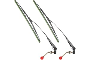 OFIG UTV Windshield Wiper Kit Hand Operated Manual Windshield Wiper Kit Compatible with Polaris Ranger RZR Can Am Maverick X3 Commander Defender Pioneer Golf Cart (2)