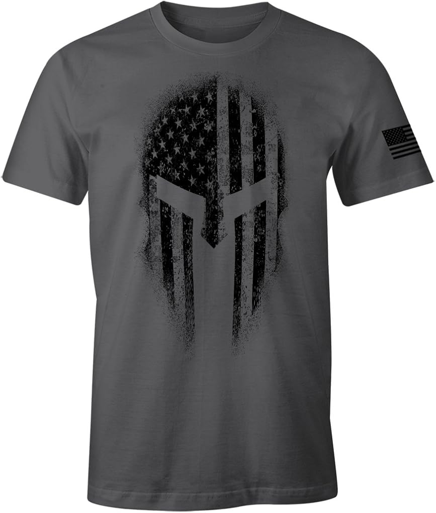 USA American Spartan Patriotic Men's T Shirt