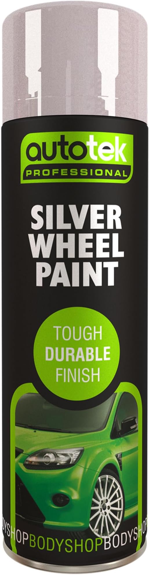 Autotek Professional Tough Durable Finish Spray Paint Silver Wheel 500 ml