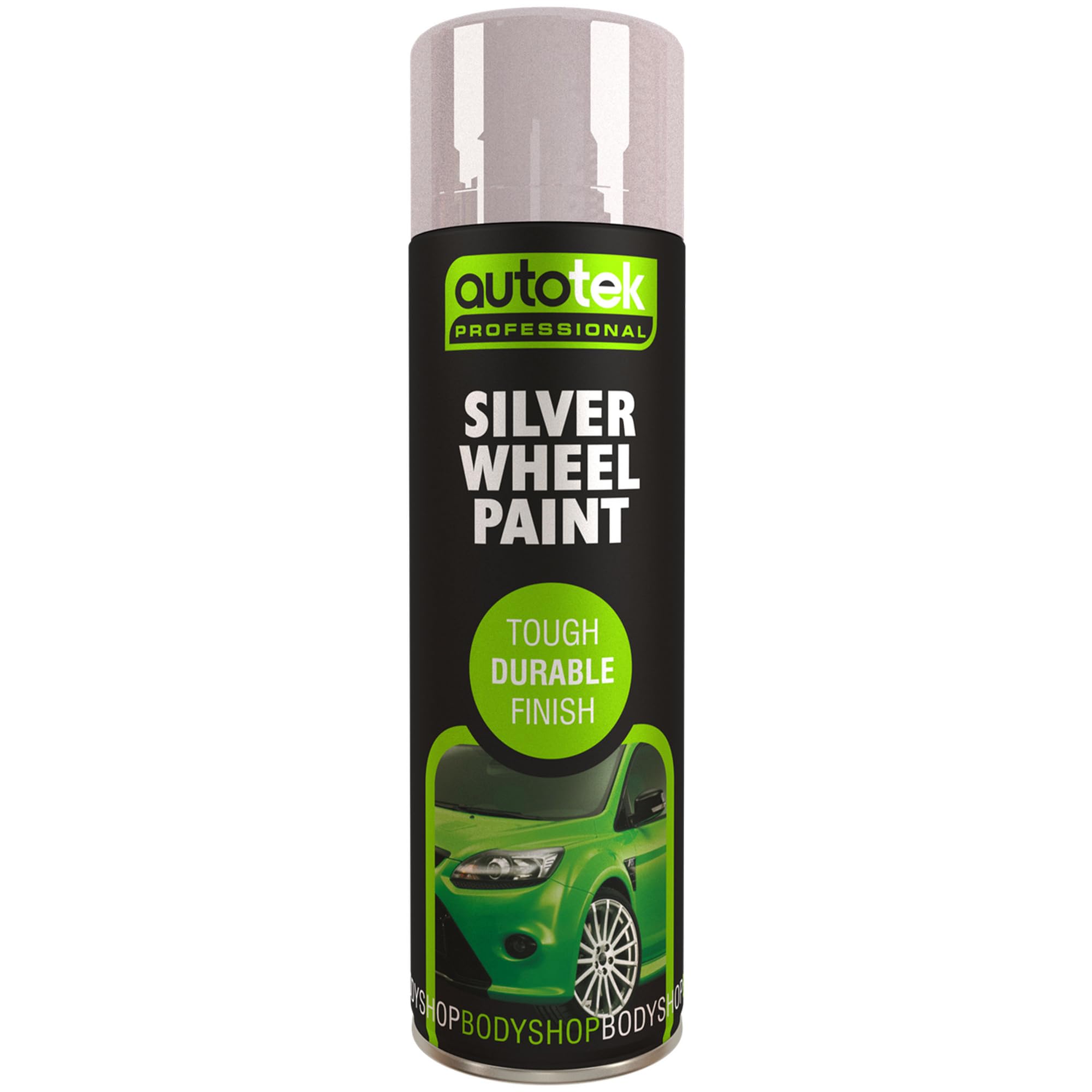 Autotek Professional Tough Durable Finish Spray Paint, Silver Wheel Paint, 500 ml