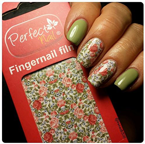 Perfect Nail - A Nail Art Film Wrap that Melts onto Polish When Applied - Rose Garden