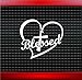 Cross Heart #5 Blessed Christian Car Sticker Truck Window Vinyl Decal COLOR: WHITE