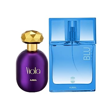 Ajmal Viola EDP Fruity Floral Perfume 75ml for Women and Blu Femme EDP Floral Woody Perfume 50ml for Women + 2 Parfum Testers FREE