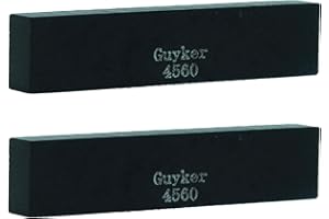 Guyker Blanks Bone Nut, String Pillow Nut Saddles Unslotted Guitar Bridge Nut Replacement Parts Accessories for Mandolin Banjos Ukulele Acoustic Folk Electric Guitar 2 Piece, Black 45x6x10mm 4560