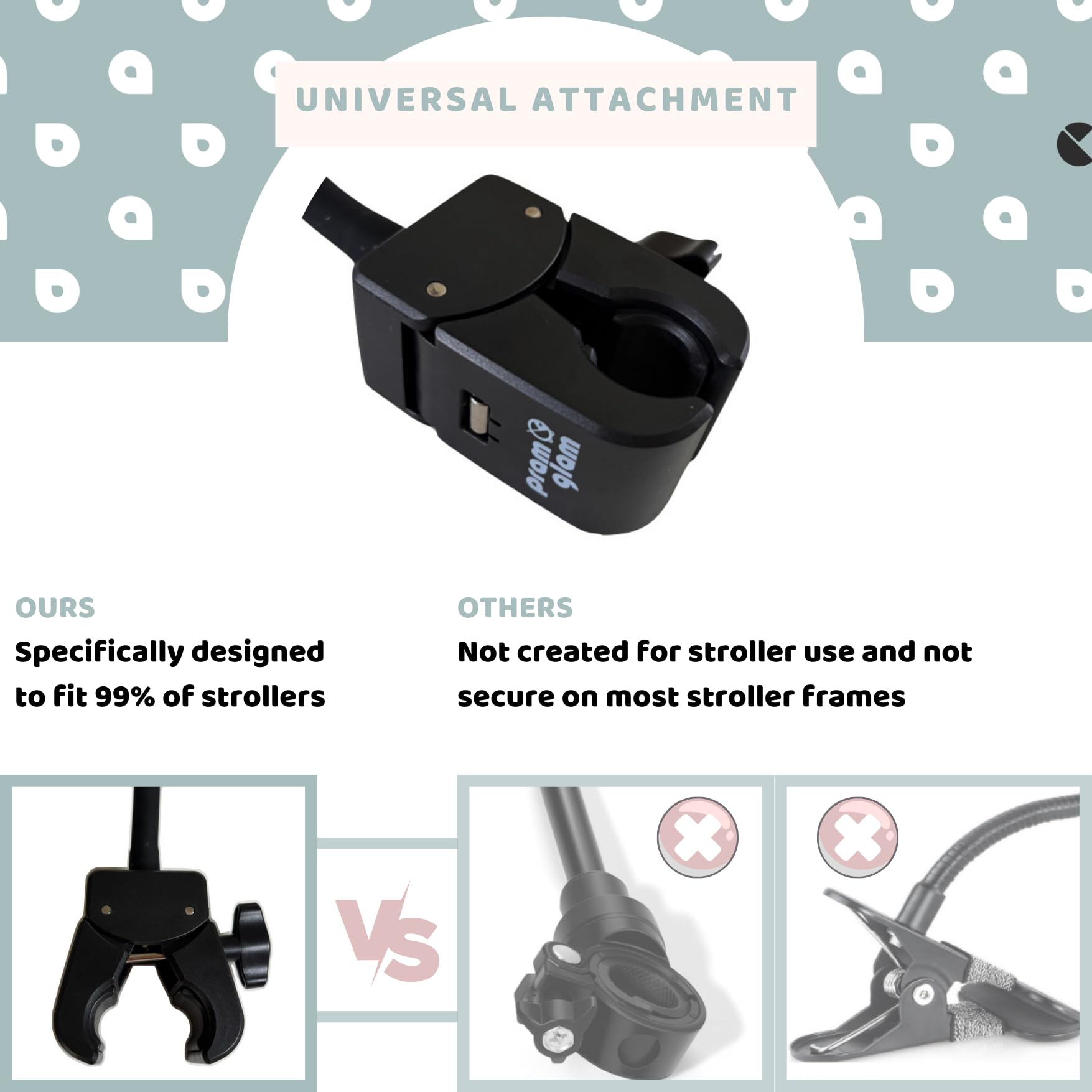 Stroller Mirror Upgraded Version 2.0- See Baby’s Face on Walks. Rear View Mirror for Prams and Strollers. Universal Stroller Accessory for Safety and Connection.
