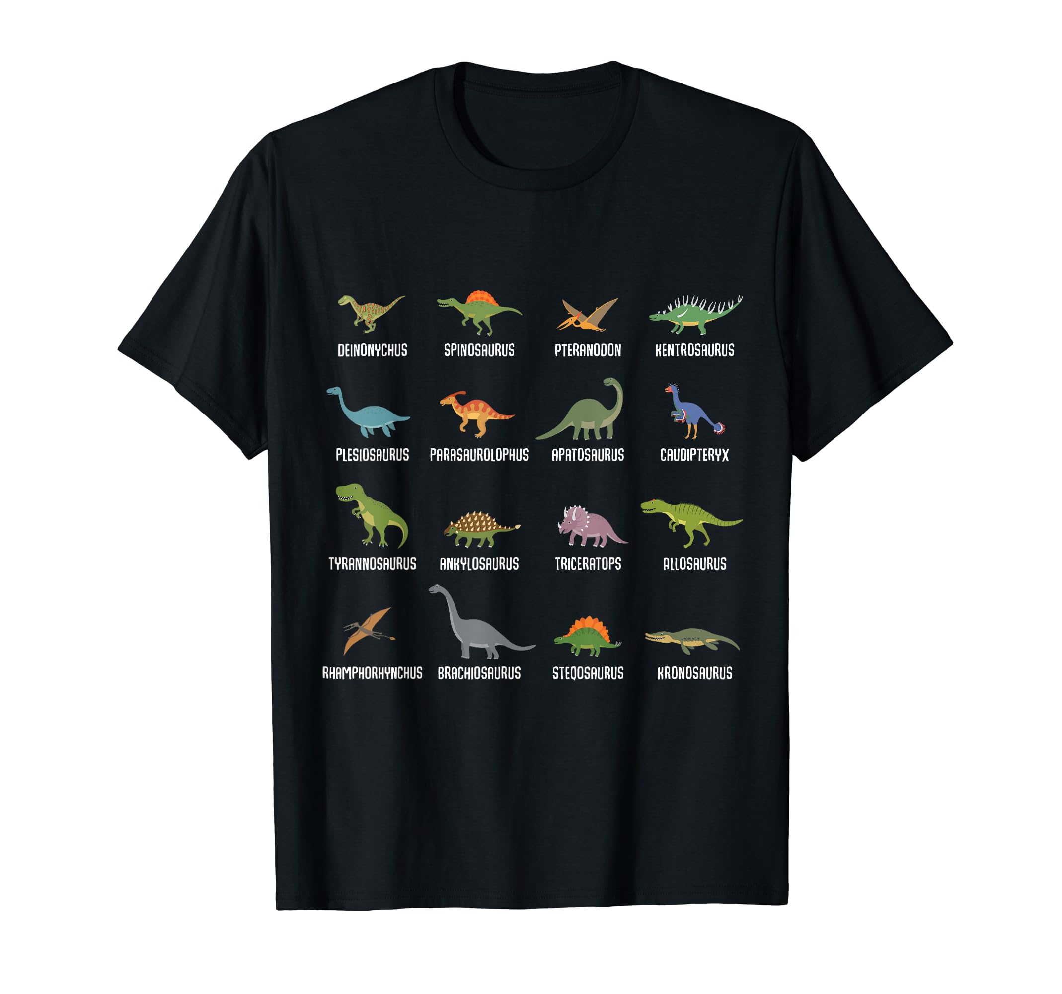 Dino Dinosaurs Species Collection Educational Art T-Shirt