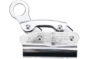 LuckyHigh 5/8" Rope Grab with 20mm Connecting Eye, Stainless Steel Chromate Finished Rope Grab Ascender Fall Protection 16KN Riser