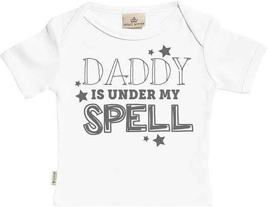 SR Daddy Under My Spell Short Sleeve Baby T Shirt Baby T Shirt Gift Amazon co uk Clothing