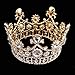 Wedding Bridal Gold Crown Crystal Teardrop Small Tiara Headwear