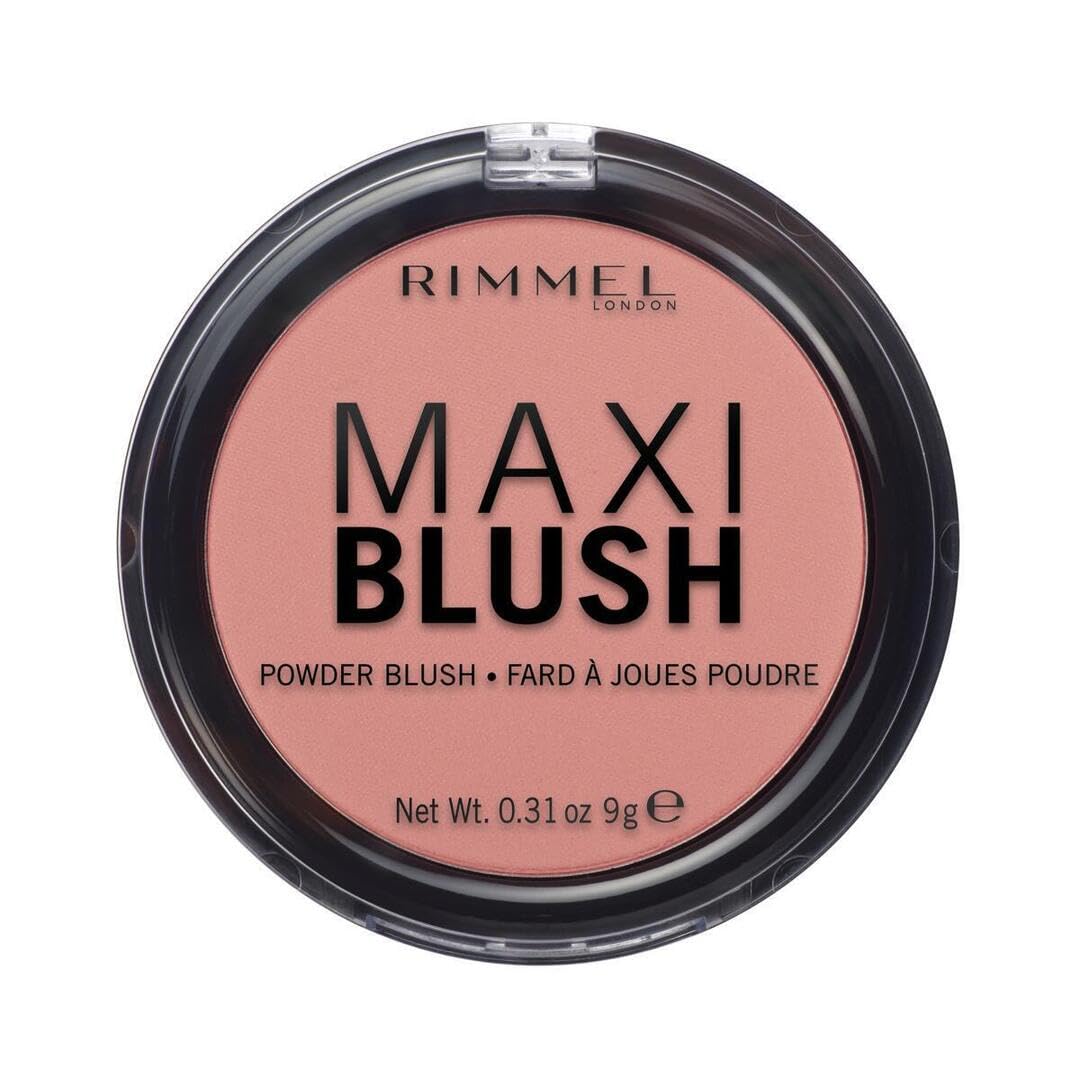 Rimmel London Maxi Blush Powder, Exposed, Long Lasting Pigmented Colour, Light Weight Formula, Easy To Blend and Buildable, 9g