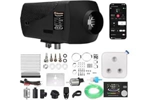 Sunster 8KW Portable Diesel Heater, 12V 24V Diesel Heater with Bluetooth APP, Remote Control & LCD Monitor, Turbo Heat Mode, Ventiation Function Car Heater for Campervans Truck Boat Car