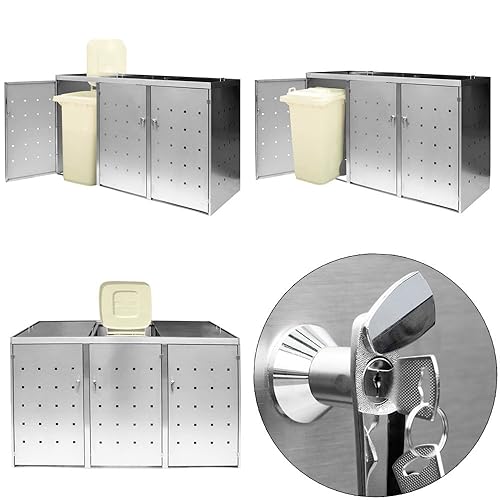 Edelstahl Mülltonnenhaus