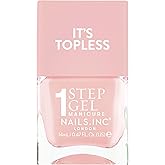 Nails Inc It's Topless Gel-Like Nail Polish, 4-in-1 Base Coat, Treatment, Color & Top Coat, Long Lasting, Strong, Chip Free Nails, Glossy Salon Quality Manicure, Air Dry Polish, Trinny, 0.47 Fl Oz