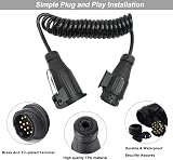 Techfection 13 Pin to 13 Pin Trailer Extension Cable RV Caravan Lead view 4