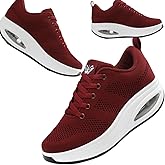 Roltte Walking Shoes for Women Air Cushion Nurse Slip Resistant Work Sock Sneakers Food Service Platform Comfortable Weight Light