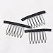 32 Pcs Stainless Steel Wig Combs for Making Wig Black Color Wig Clips for Lace Wig Cap