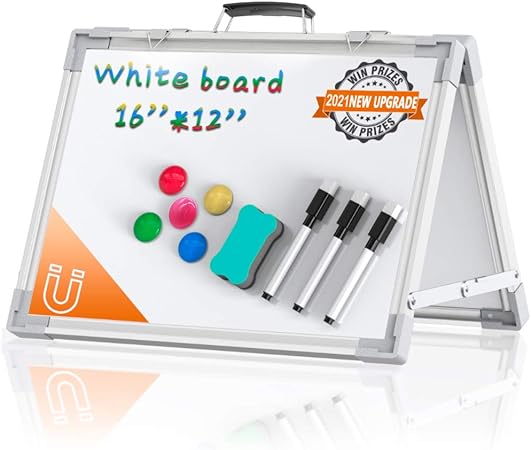 Amazon 両面 マグネット ホワイト ボード おしゃれ ホワイト ボード 磁気 卓上ホワイトボード 小さなドライ消去ホワイトボード 家庭用またはオフィス用 30 X 40cm ホワイトボード 文房具 オフィス用品