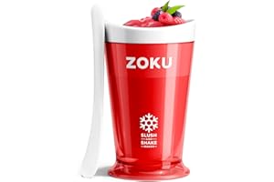 ZOKU Original Slush and Shake Maker, Slushy Cup for Quick Frozen Homemade Single-Serving Slushies, Fruit Smoothies, and Milkshakes in Minutes, BPA-free, Red