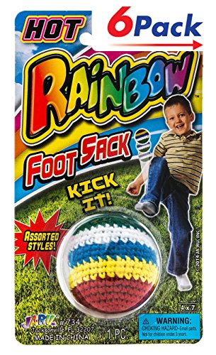 Hacky Sack Ball by 2GoodShop | Kids Toys Outdoor Games Rainbow FootBag Fun Way to Exercise Pack of 6 | Item 734 - Thumbnail 3