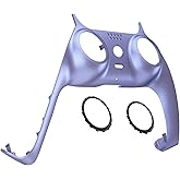 eXtremeRate Metallic Snowstorm Mauve Decorative Trim Shell Compatible with p s 5 Controller, DIY Replacement Clip Shell, Custom Plates Cover Compatible with p s 5 Controller with Accent Rings