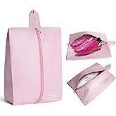 ourkiss Smell-Proof Cleat Bags for Sports - Durable Soccer Cleat Bag & Track Spike Bag | Water-Resistant Shoe Bags for Travel, Gym, Golf & Storage Esse Pink