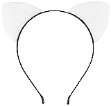 Bonnie Z. Leonardo White Cat Ears Headband Women