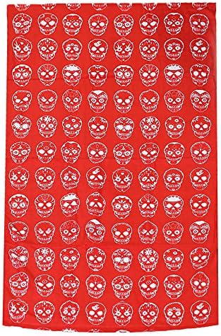 Red Sugar Skull Towel