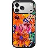 CASETiFY Impact iPhone 17 Pro Max Case [Slim/Compatible with Magsafe / 8.2 ft. 4X Military Grade Drop Protection] - EttaVee Watercolor Fleurs - Matte Black