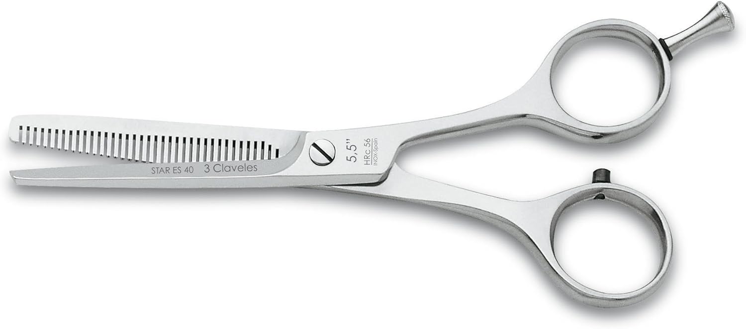 3 Claveles Classic Hairdressing Scissors 5.5", Single-coloured