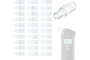 30pcs Breathalyzer Mouthpieces, Professional Personal Blow Test Breathalyzer Mouthpieces Replacement Compatible with BACtrack