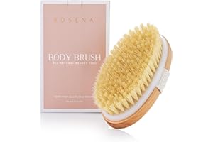 Dry Brushing Body Brush - Best for Exfoliating Dry Skin, Lymphatic Drainage and Cellulite Treatment - Organic Spa Exfoliator 