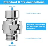 Hausdec Brass Chrome Universal 1/2 Inch Shower Head Swivel Ball Joint view 4