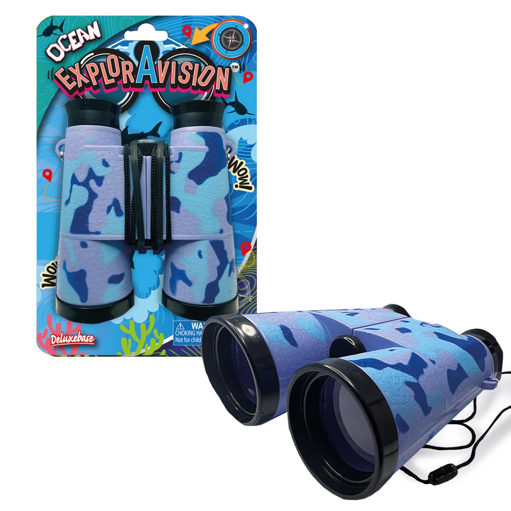 ExplorAvision - Ocean Binocular from Deluxebase. Sea life Portable and Compact Binoculars for Kids. Educational Animal Explorer for Outdoor Adventure and Play.