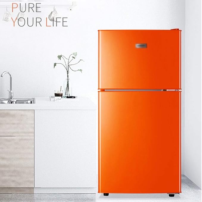 Mini nevera nevera Pequeño Doble Puerta del Refrigerador ...