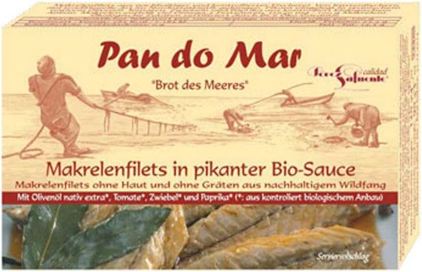 4p-SET mackerel fillets in spicy sauce 120g Bio Pan do Mar