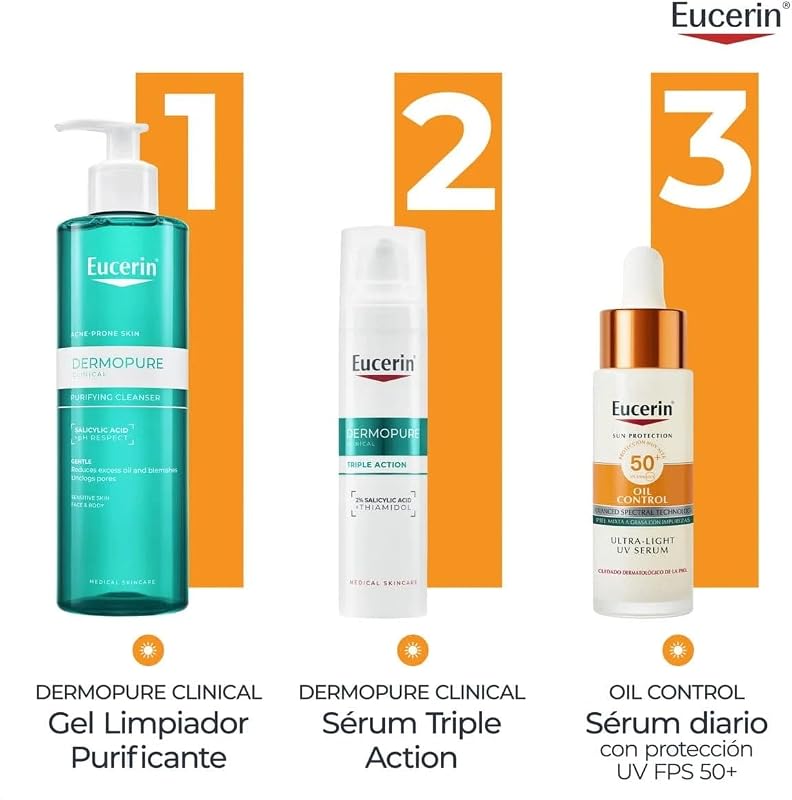 Sun Face Oil Control Sérum Facial UV FPS50+ 30ml - Protector Solar Facial 50 Ligero y Matificante - Sérum con Protección Solar 50+ y Complejo Anti-Polución - Invisible - Piel Mixta/Grasa