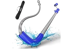 Meisterfaktur toilet snake [6 feet] - toilet auger for heavy toilet blockages - No damage thanks to silicone protection - the closet auger for real DIYs! (6 FEET)