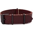 Benchmark Leather Watch Band - Crazy Horse Oiled Leather One-Piece Watch Straps for Men or Women - 18mm, 20mm, 22mm or 24mm Widths