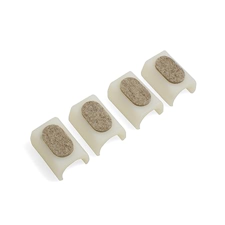 Design61 Filzgleiter 4er Set für Freischwinger Stuhlgleiter Ø 24-25 mm Möbelgleiter mit geräuschdämpfender Filzgleitfläche
