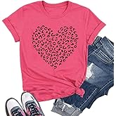 Dog Lovers Shirt for Women Cute Dog Paw Heart Graphic Shirt Dog Mom Valentine's Mother's Day Tops Spring Tee