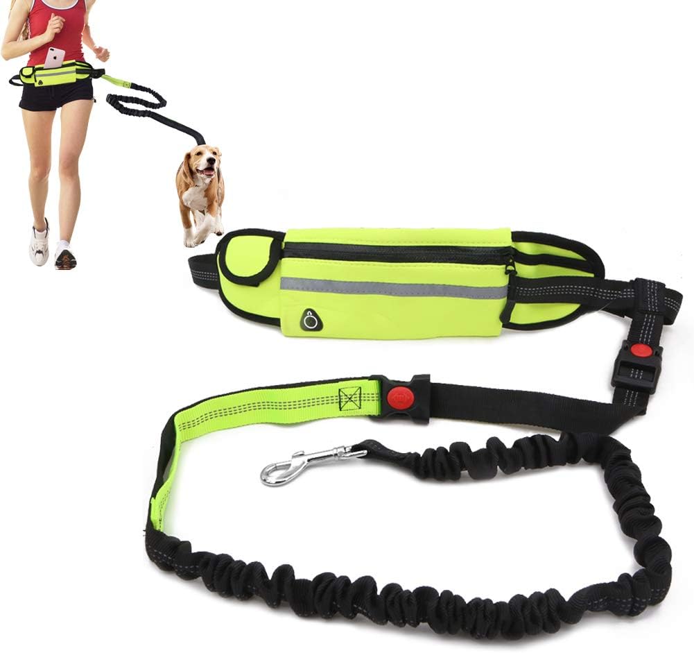 Dawa Hands Free Dog Leash for Running Walking Hiking, Adjustable Waist