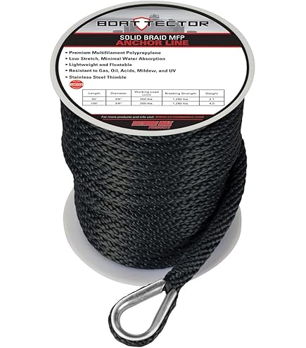 5/16" 99 Ft Twisted 3 Strand Nylon Anchor Rope With 316 Stainless Steel Thimble Anchor Rode High Visibility - View #11