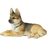 Veronese Design German Shepherd Puppy Sitting Looking Left Sculpture