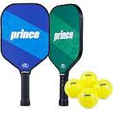 Prince - Pickleball Set for 6 Players with Paddles, Precision Engineered Pickleball Balls with 40 Holes Pattern, Ideal for Sports Enthusiasts