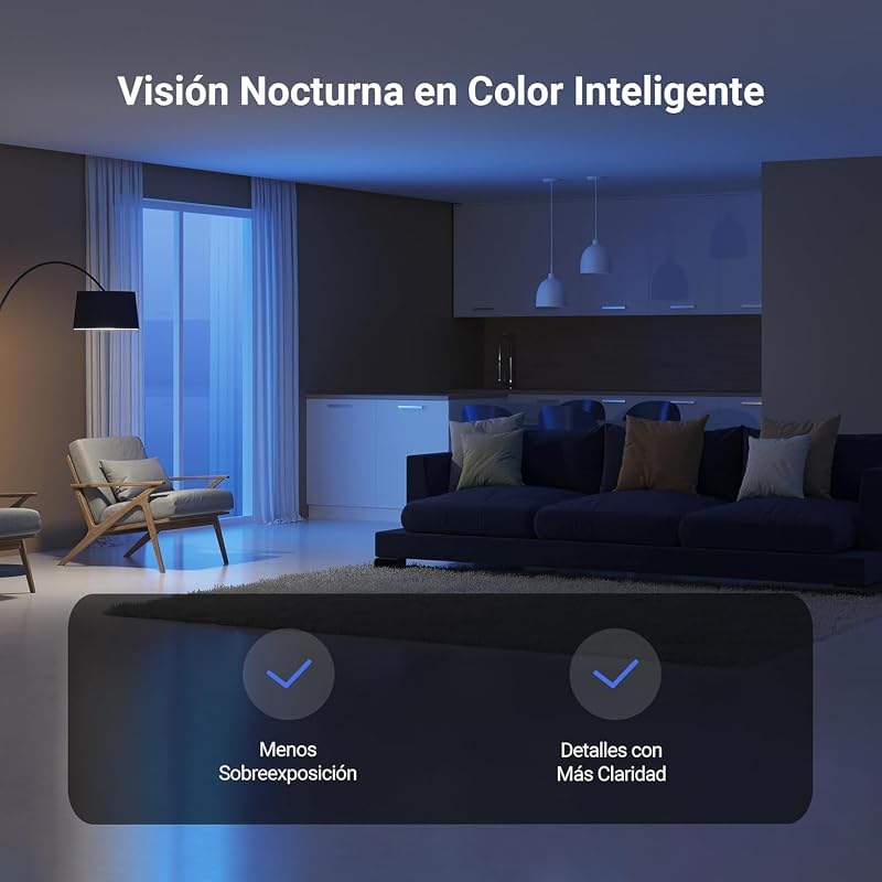 Câmara de vigilância WiFi interior 2pk CP1 2K com rastreamento automático, câmara IP WiFi 360° para bebé com visão noturna a cores, deteção humana, chamada bidirecional, suporta 512GB