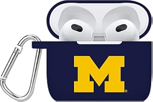 Affinity Bands Michigan Wolverines Silicone Case Cover Compatible with Apple AirPods Gen 3 (Navy)