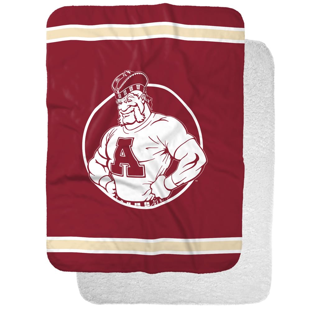 Alma College Scots Primary Logo Stripes Sherpa