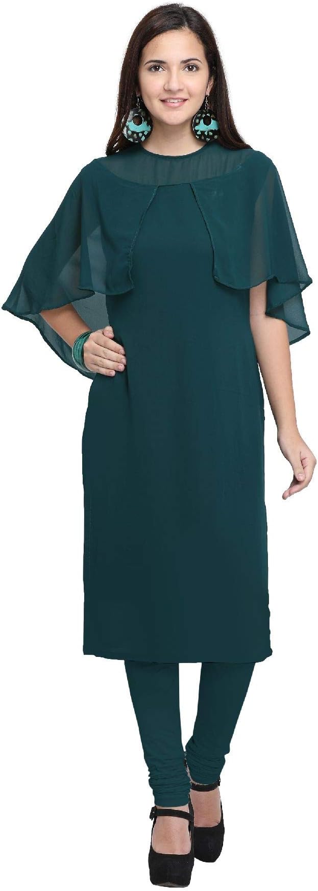 Shopping Queen Women Georgette Straight Kurta